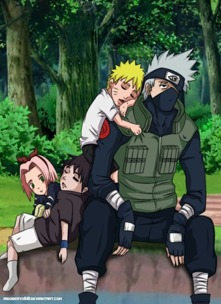 Наруто Какаси,Наруто,Саске и Сакура