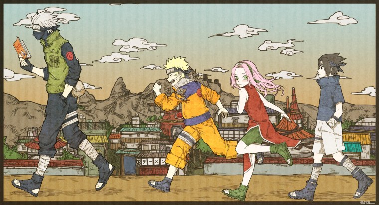 Team 7 Наруто, Какаши, Саске, Сакура