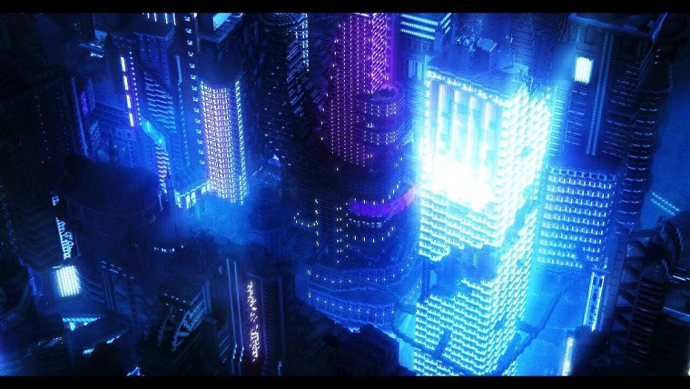 Киберпанк 2077 Найт Сити в МАЙНКРАФТЕ