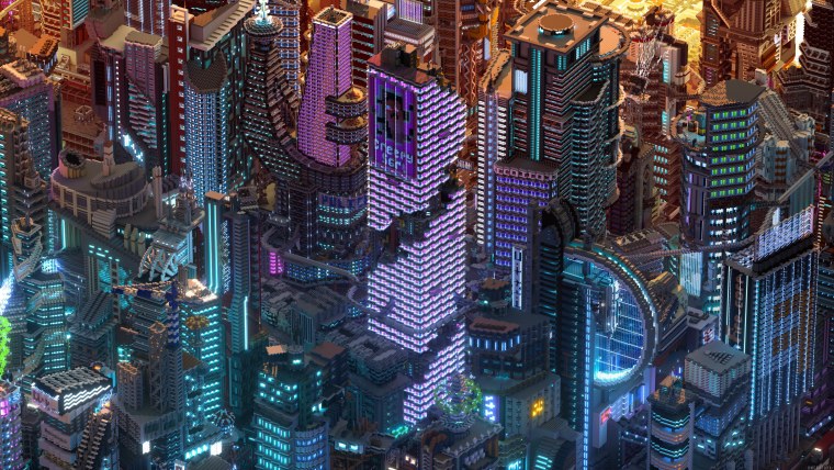 Найт Сити киберпанк 2077 майнкрафт