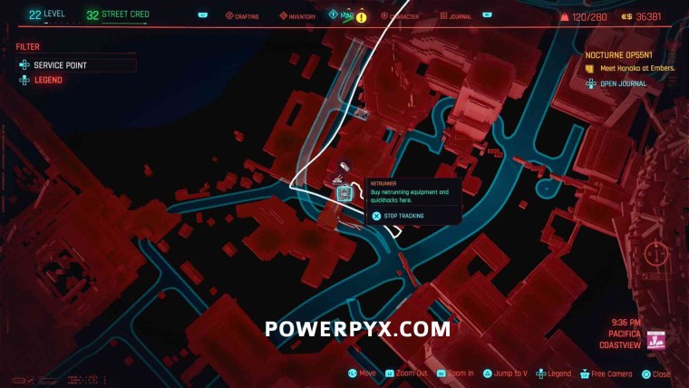 Карта мира Вселенной Cyberpunk 2077