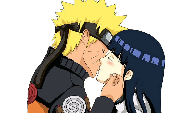 Наруто и Хината поцелуй