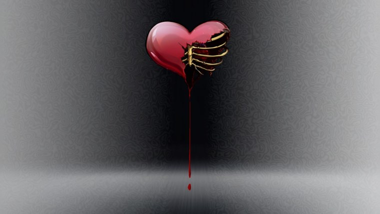 Сердце на черном фоне