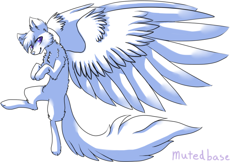 Мультяшные волки с крыльями