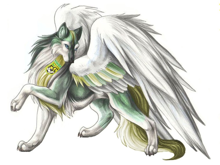 Рисунки Волков аниме с крыльями