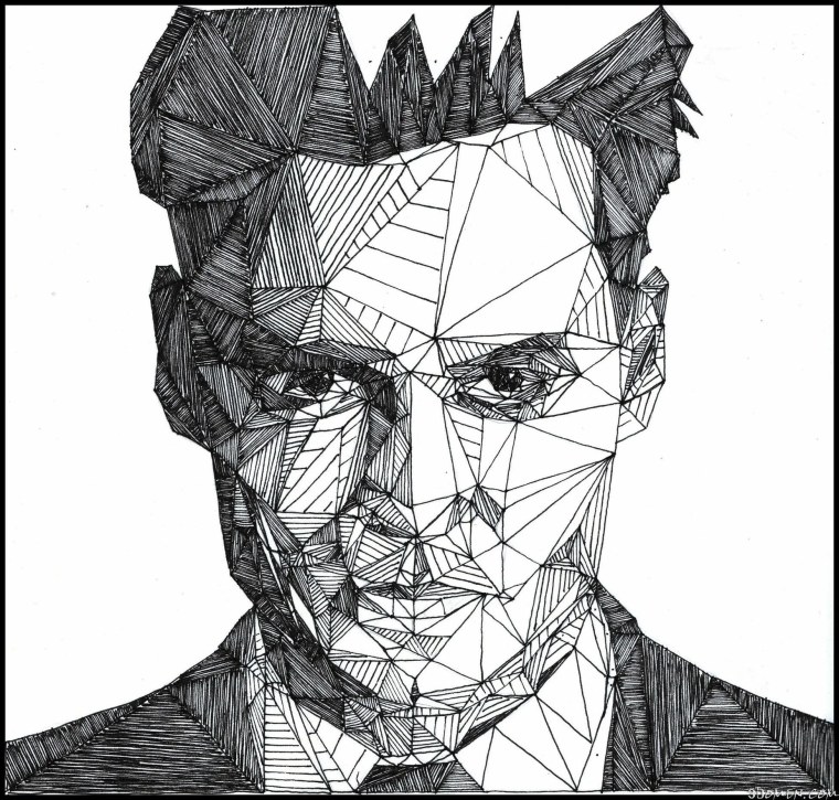 Полигональные портреты Джонни Деппа