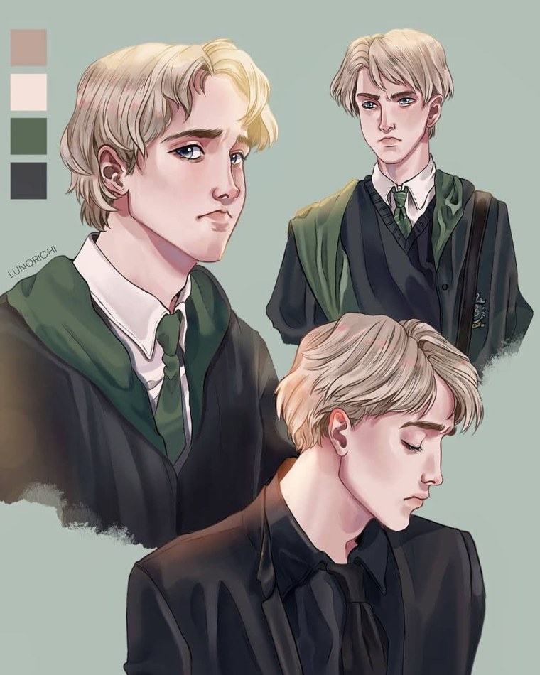 Гарри Малфой и Гермиона аниме