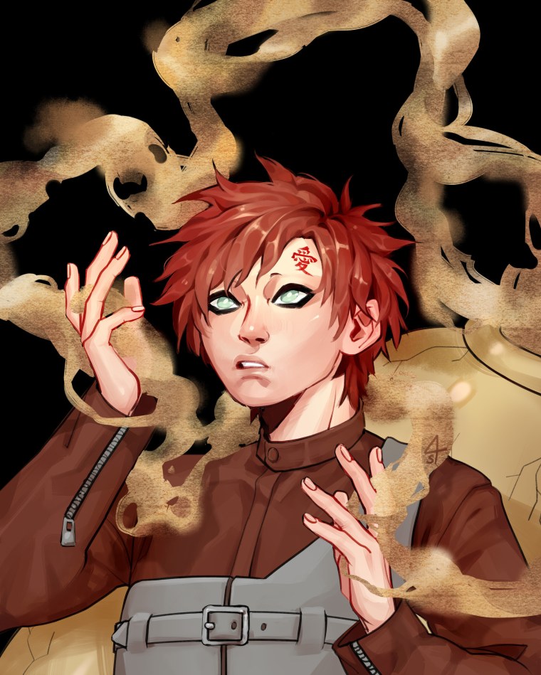 Эстетика аниме Наруто Гаара