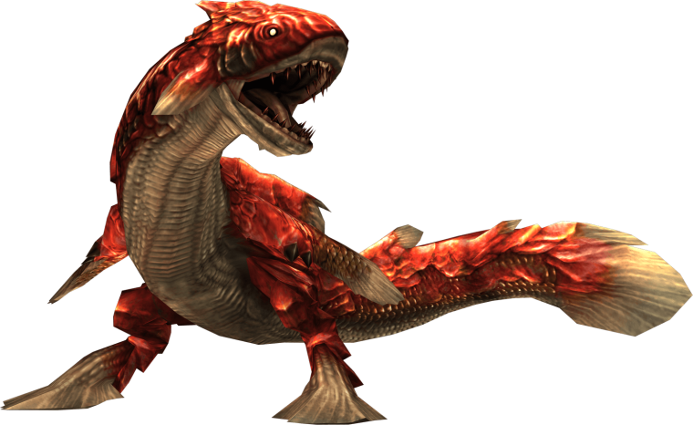 Чудовище на прозрачном фоне