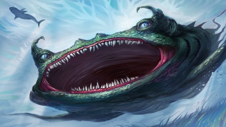 Морское чудовище с громадной пастью