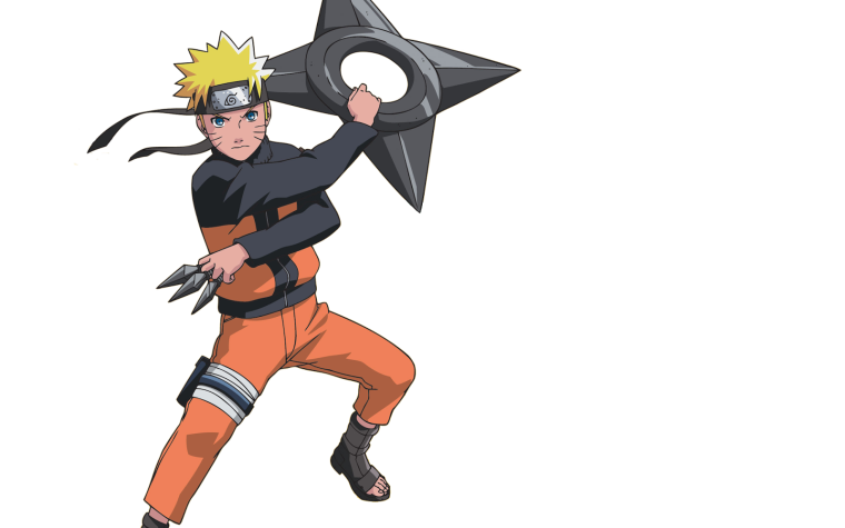 Наруто с кунаем во весь рост