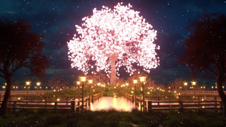 Ночной парк Сакура