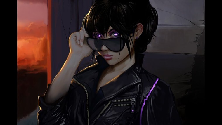 Art барышня Cyberpunk 2077