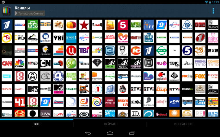 Каналы на телевизоре