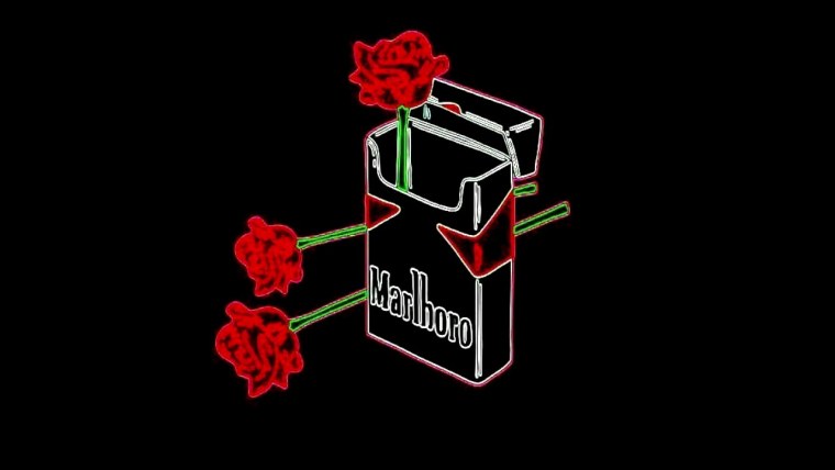 Черные обои с сигаретами