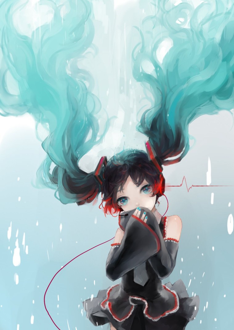 Аниме девушки с необычными волосами