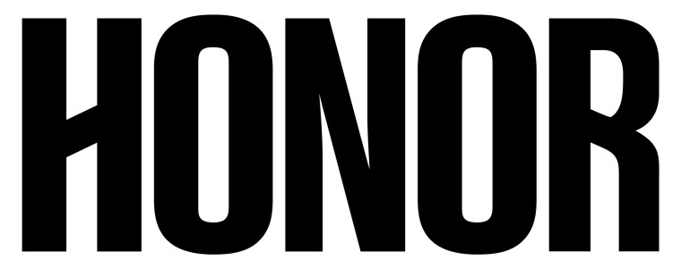 Логотип Honor на черном фоне