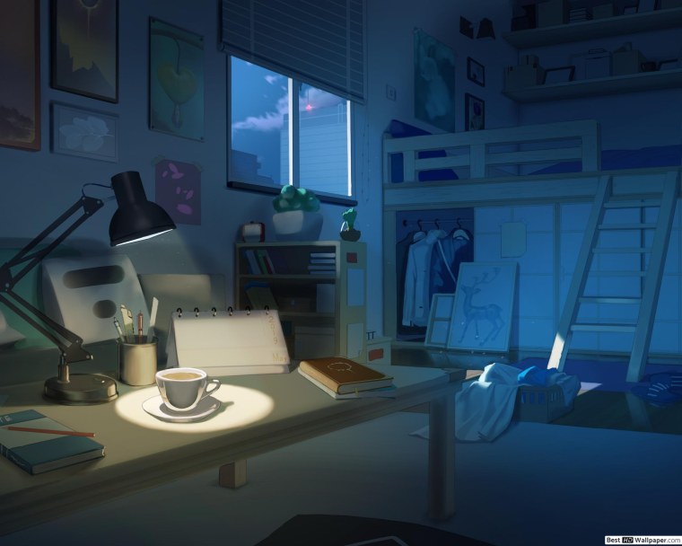 Аниме фон комната