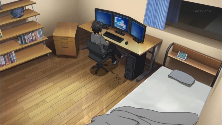 Макото Синкай комната из аниме