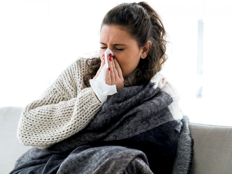 Человек больной гриппом