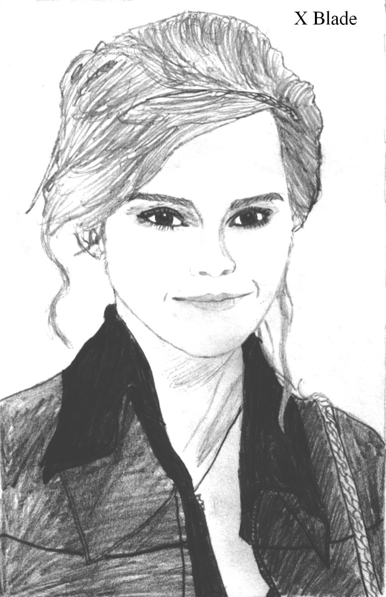 Эмма Стоун рисунок