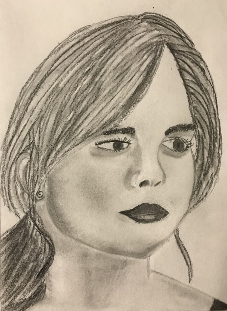 Портрет трафарет Эмма Уотсон