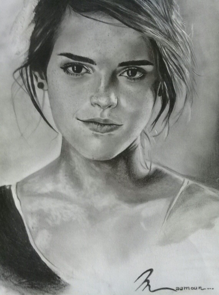 Портрет Эммы Уотсон для срисовки