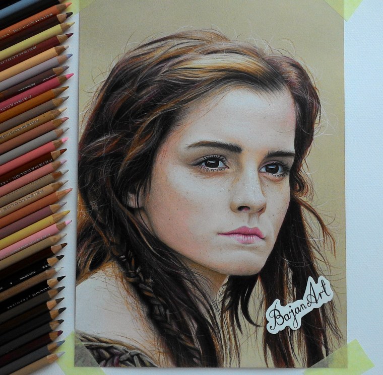 Векторный портрет Эммы Уотсон