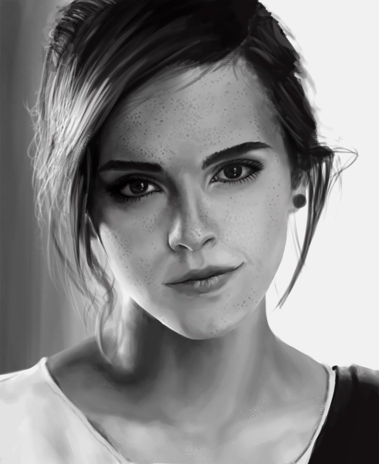 Эмма Ватсон нарисованный портрет реально света Кацагаджиева