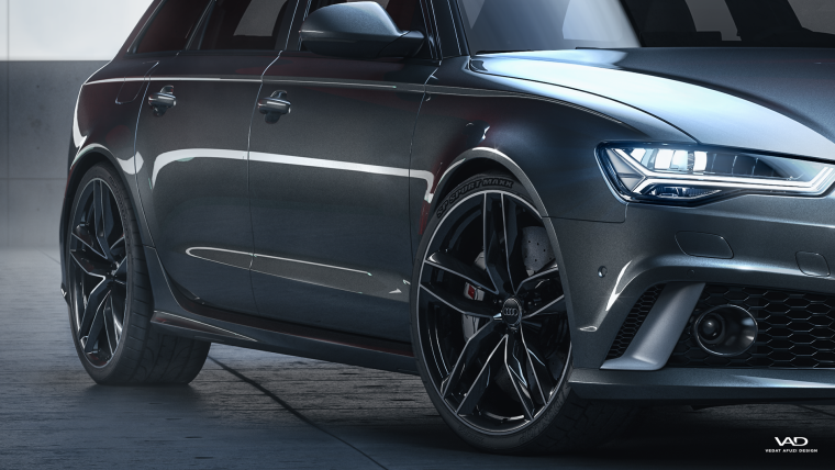 Тёмная Ауди rs6