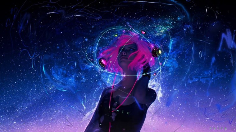 Девушка в неоне