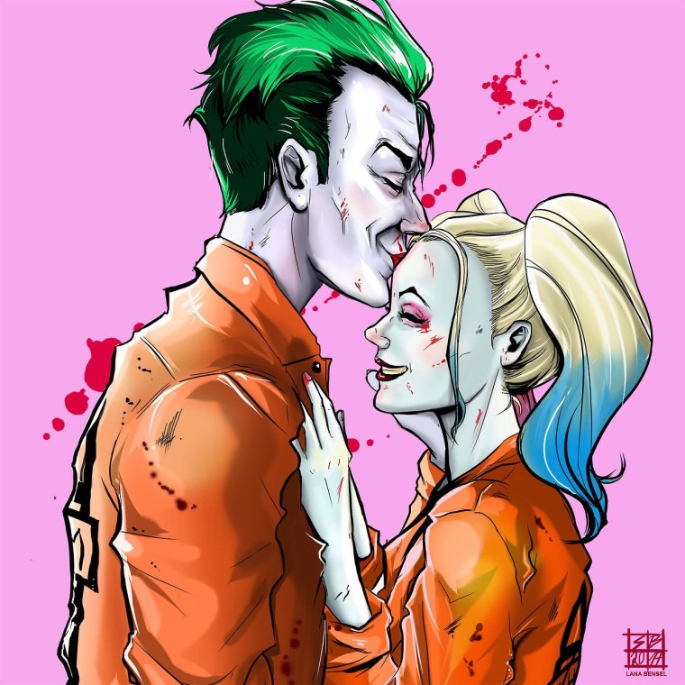 Картина по номерам Харли Квинн и Джокер