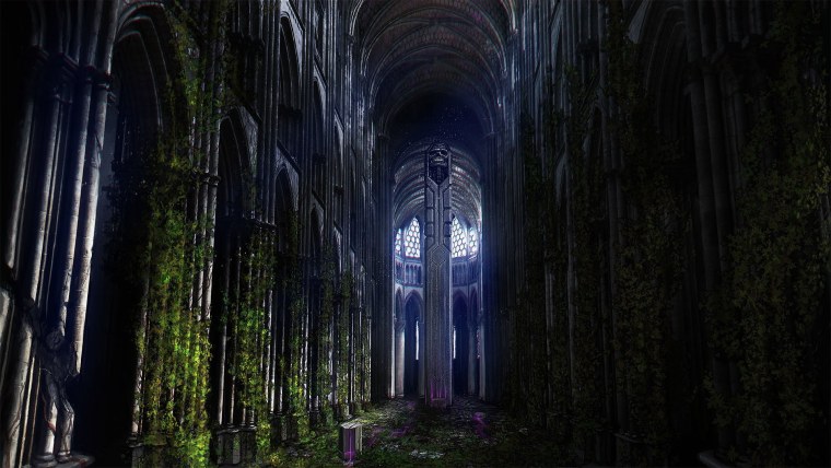 Фэнтезийный Готический собор арт