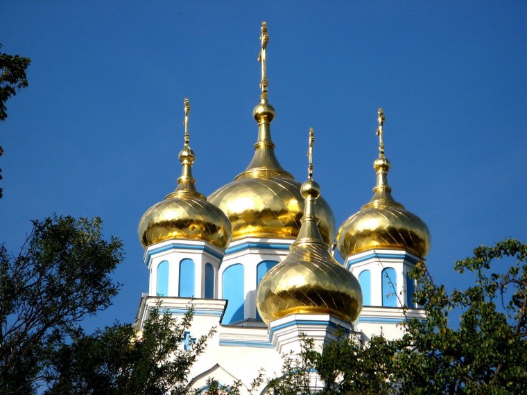 Кемерово золотые купола Церковь