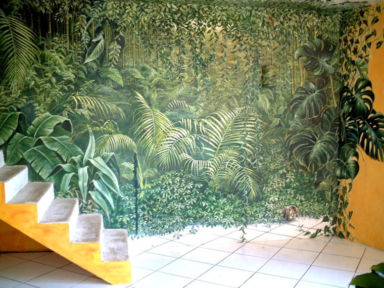 Растительная роспись стен