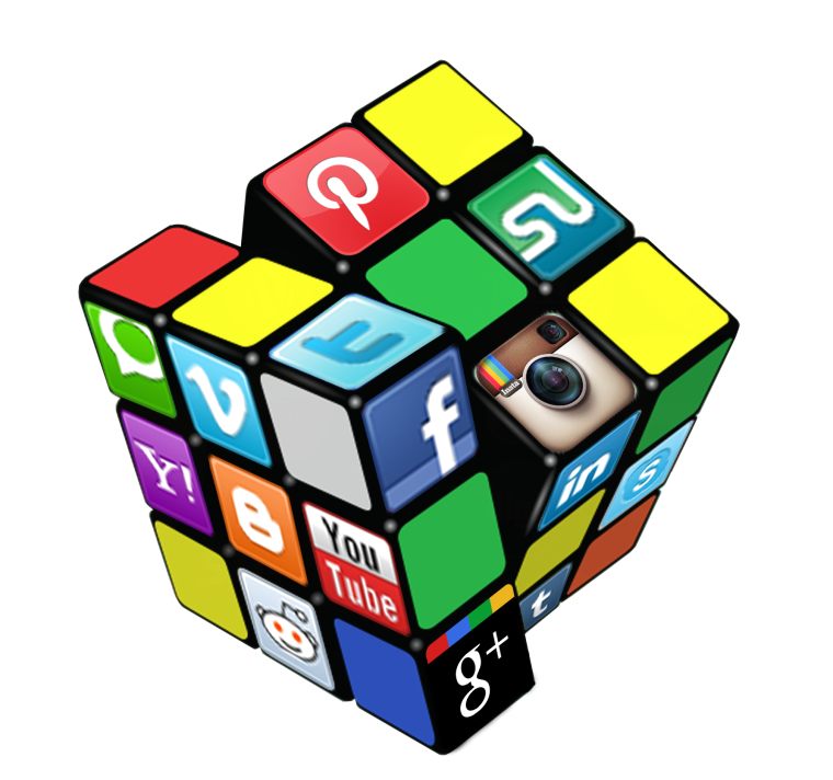 Социальные сети кубики