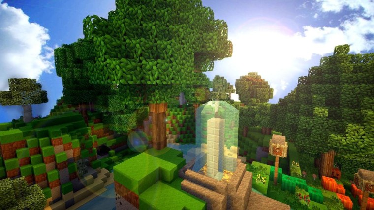 Красивые обои в стиле майнкрафт