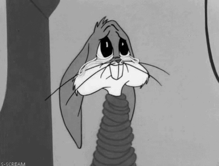 Депрессивный персонаж мультфильма