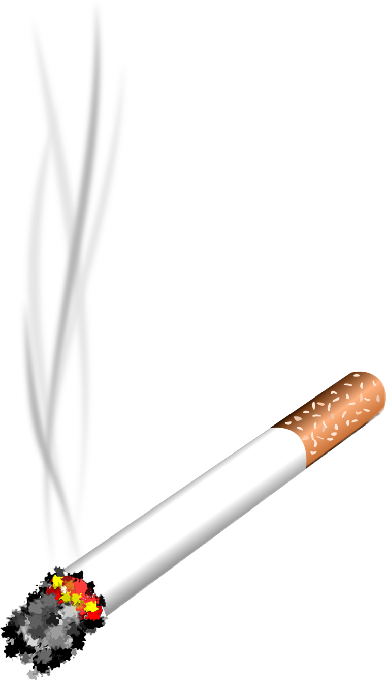 Силуэт курящей девушки