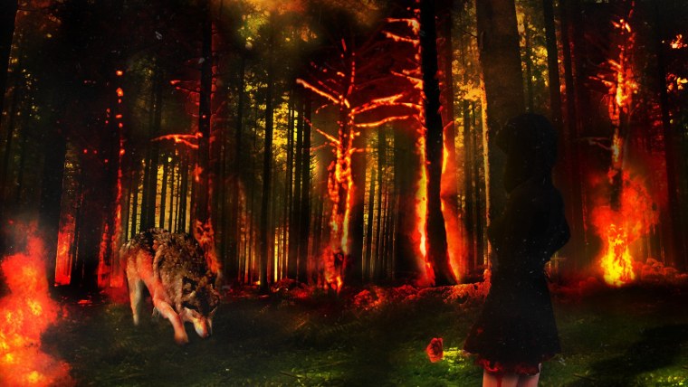 Горящий лес фэнтези