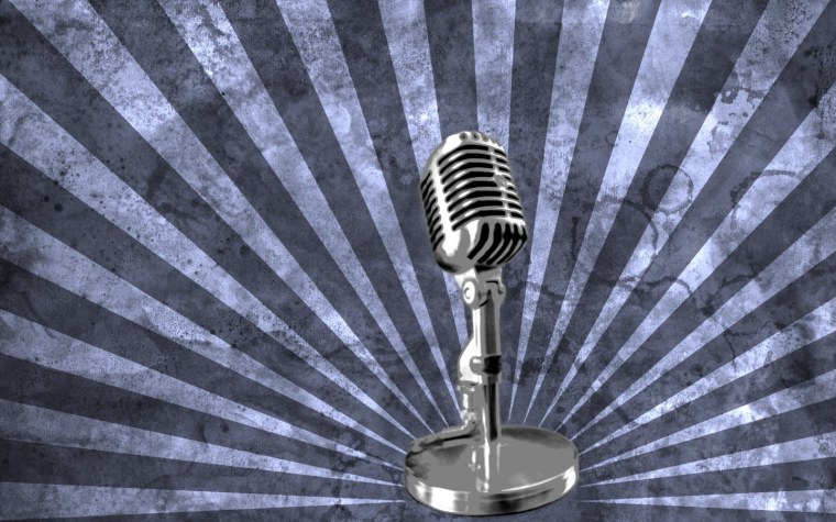 Ретро микрофон на сцене
