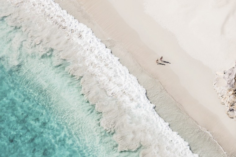 Пляж песок вид сверху