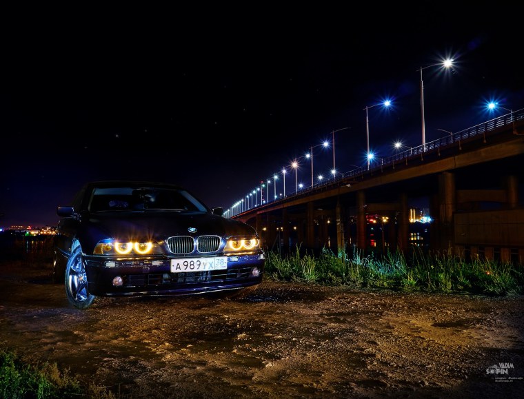 BMW e39 ночью