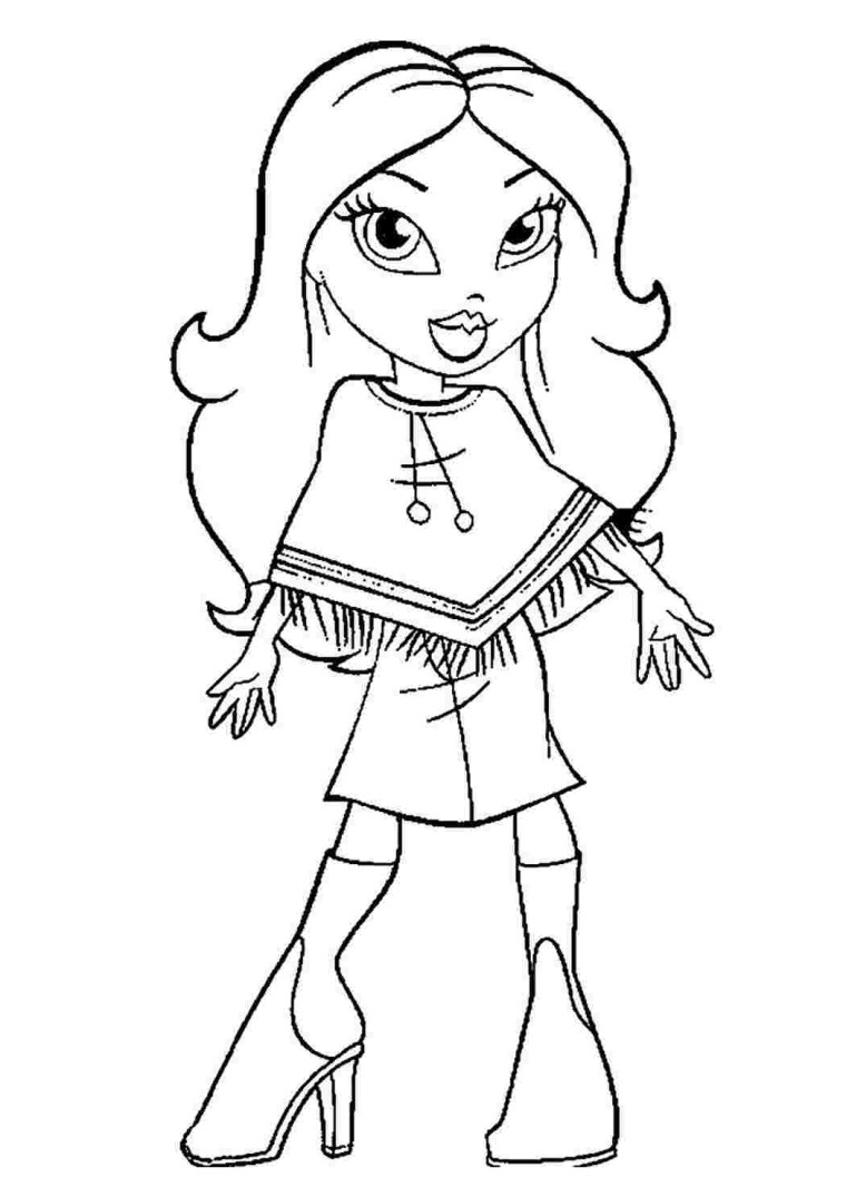 Раскраска девочка на пляже