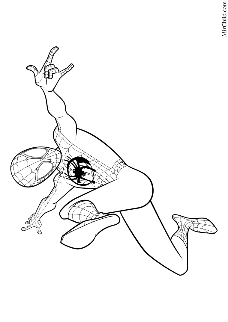 Майлз Моралес раскраска