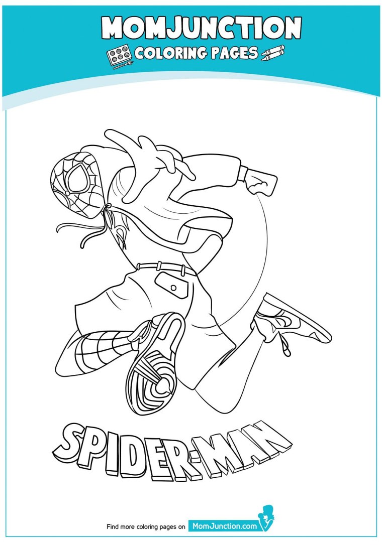 Spider man Miles morales раскраска