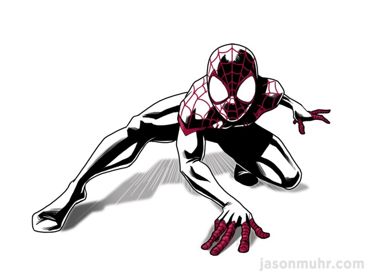 Майлз Моралес раскраска