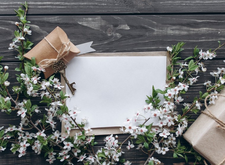 Фотофон с весенними цветами