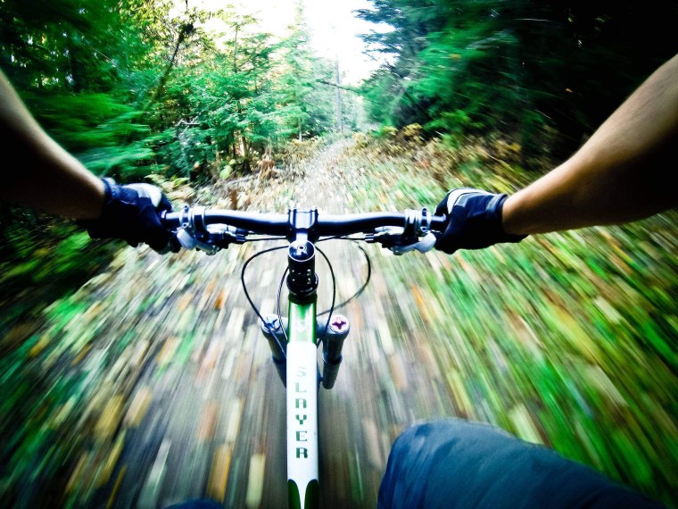 Велосипед вид от первого лица