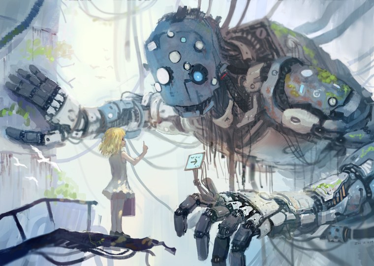 Человек робот арт